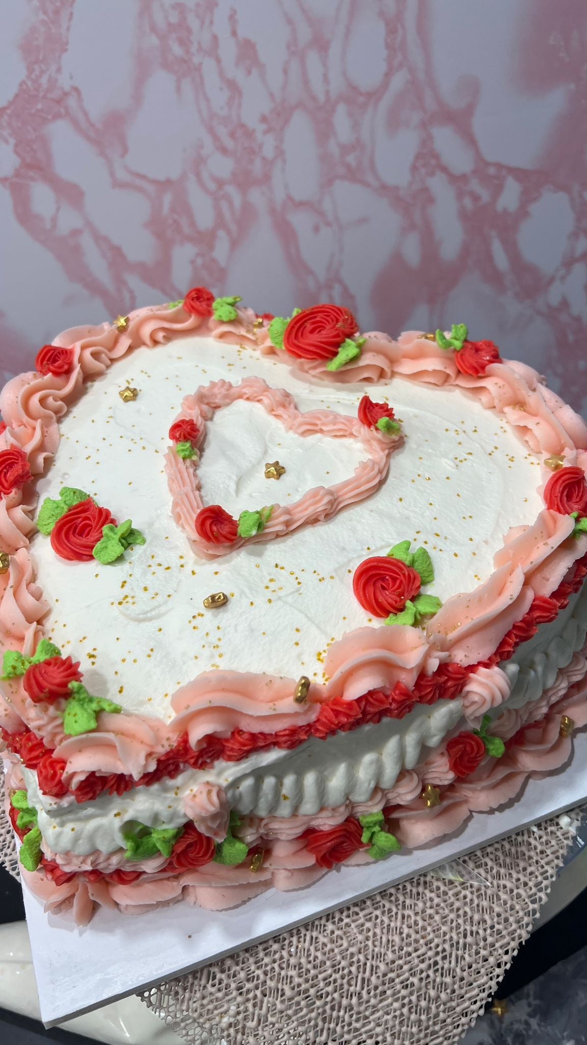 Tres Leches Heart Shaped Cake