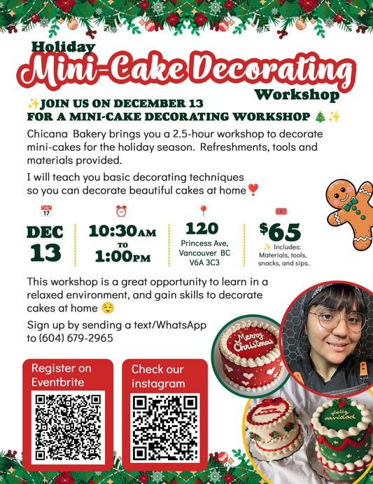Holiday Mini-Cake Decorating Workshop